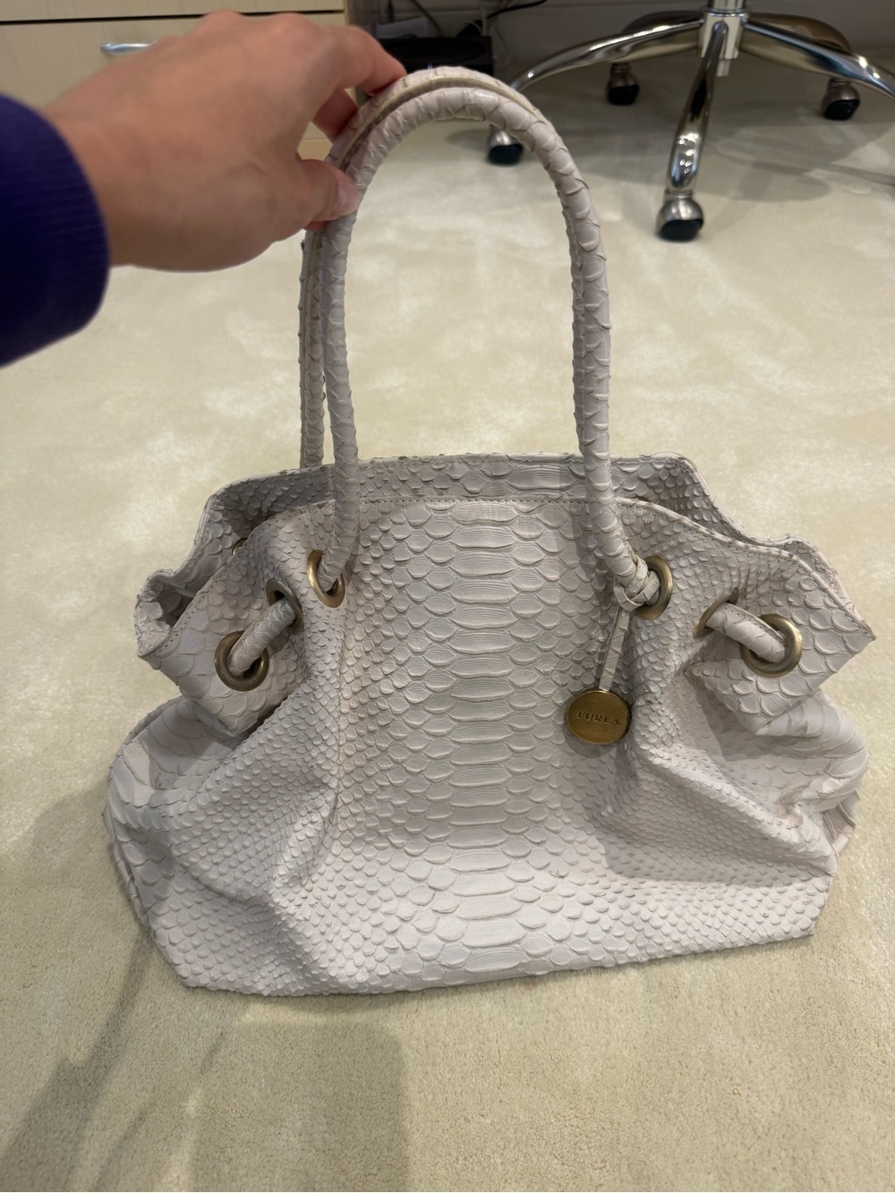 Furla Shoulder Bag Snake Skin